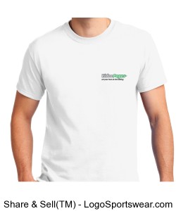 VideoPages (His/Hers) White T-Shirt (1) Logo - Logo on Left Chest Area. Design Zoom